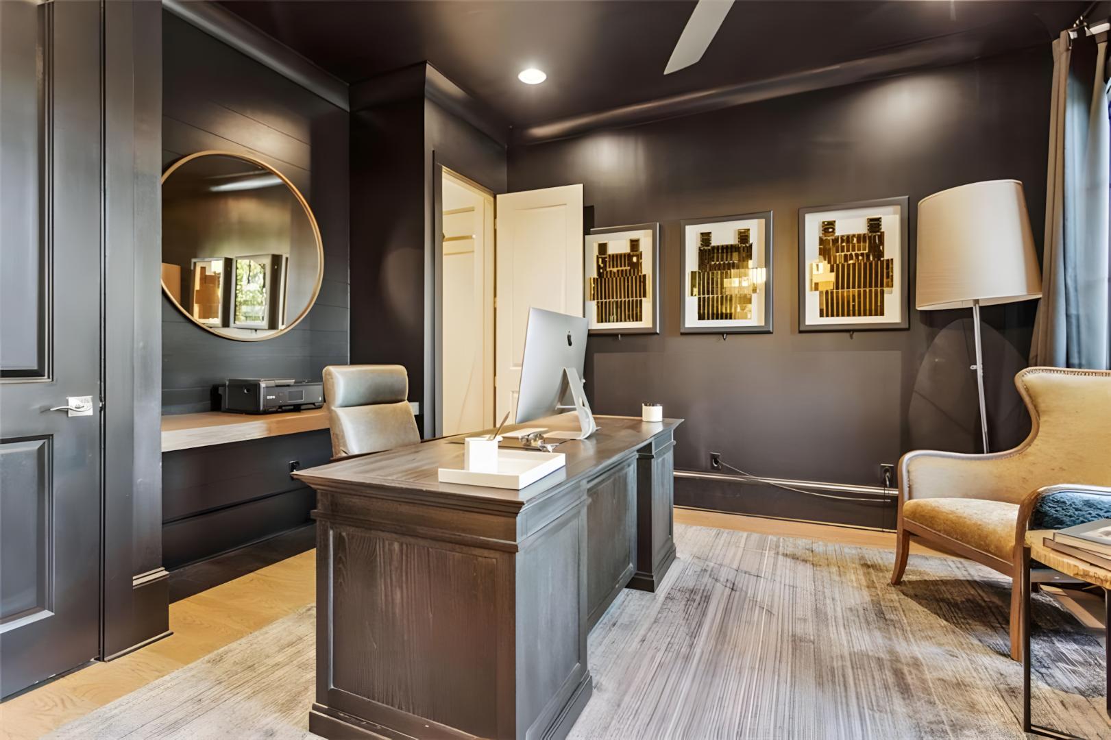 dark wall office
