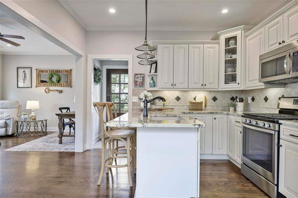 custom residence in historic Marietta district kitchen side