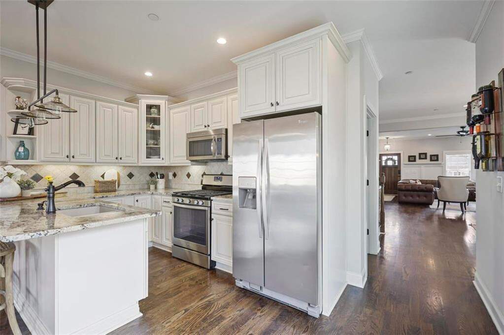 custom residence in historic Marietta district kitchen refrigerator