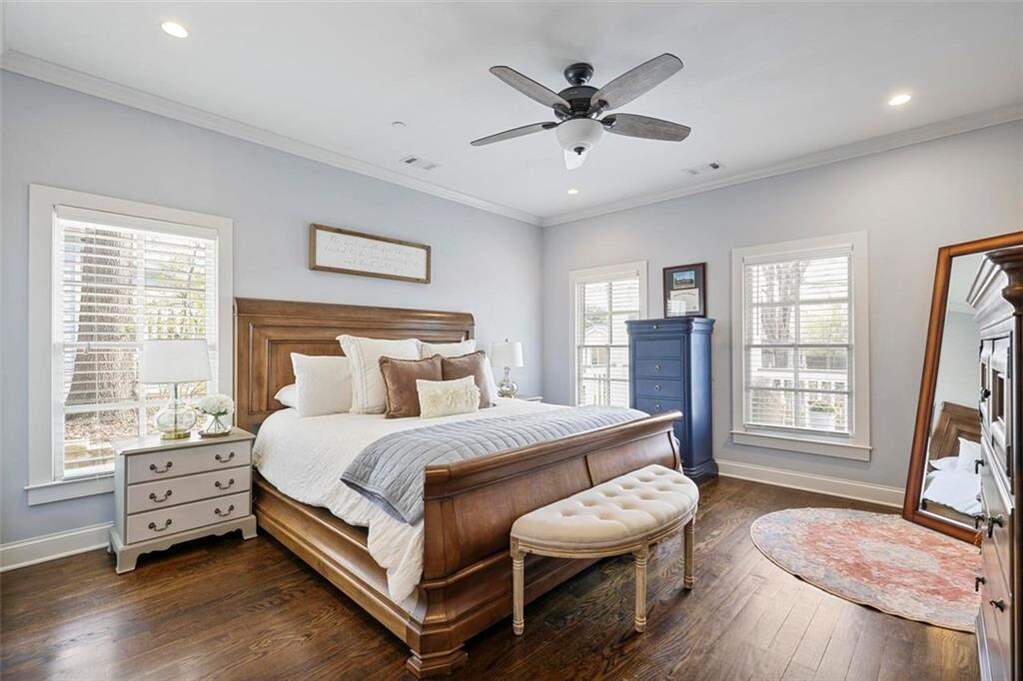 custom residence in historic Marietta district master bedroom