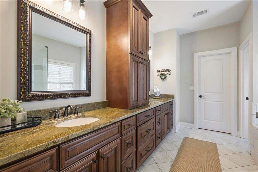 custom residence in historic Marietta district master bath sinks