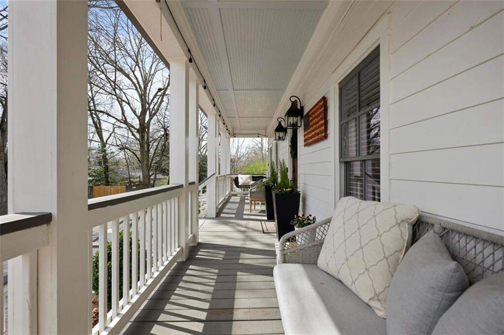 custom residence in historic Marietta district front porch side