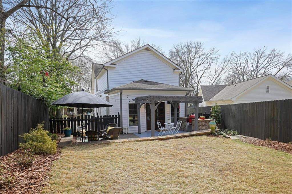 custom residence in historic Marietta district back exterior view