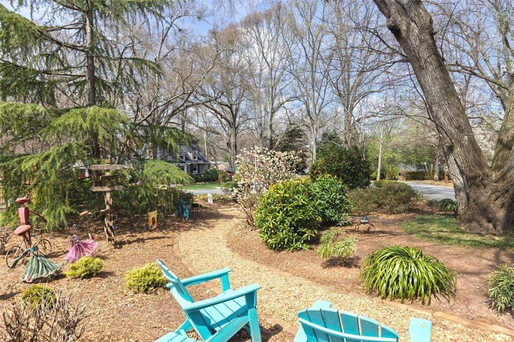 custom residence in historic Marietta district garden walkway 2