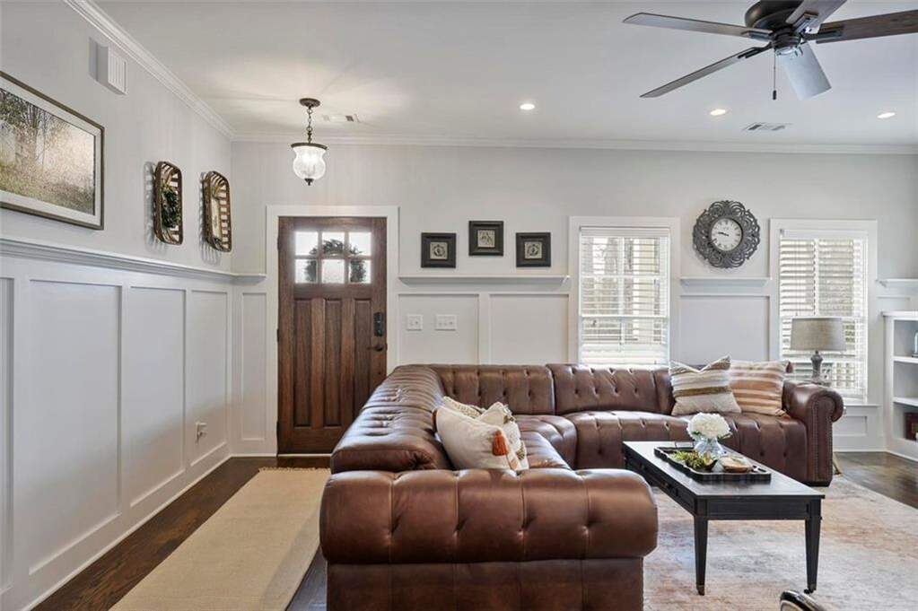 custom residence in historic Marietta district front door inside