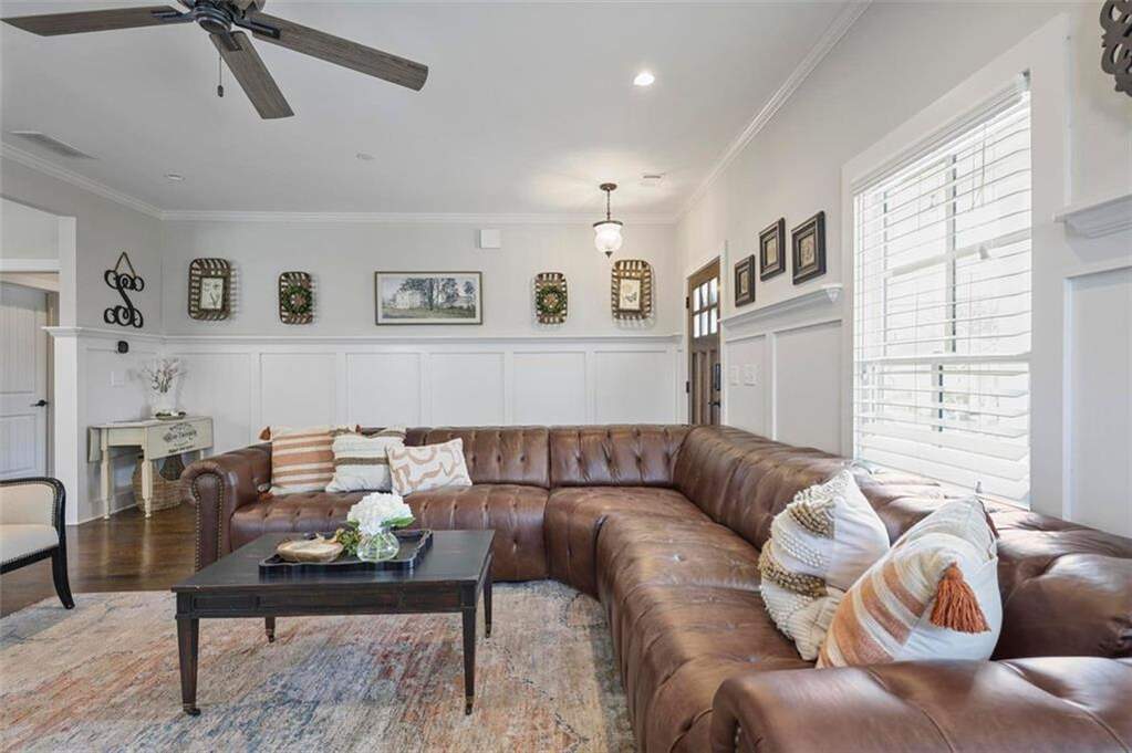 custom residence in historic Marietta district living room sectional